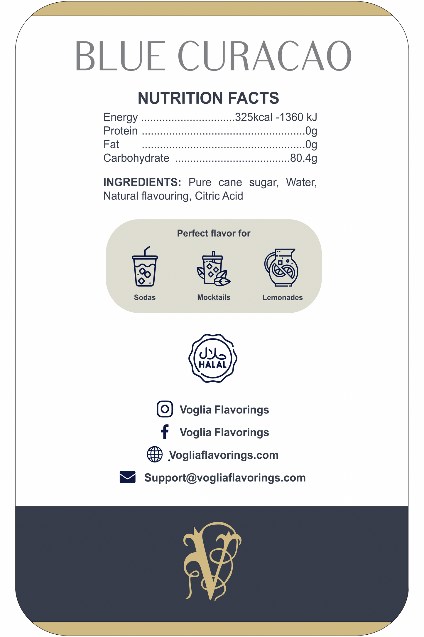 Blue Curacao 1L | Fruit Syrup