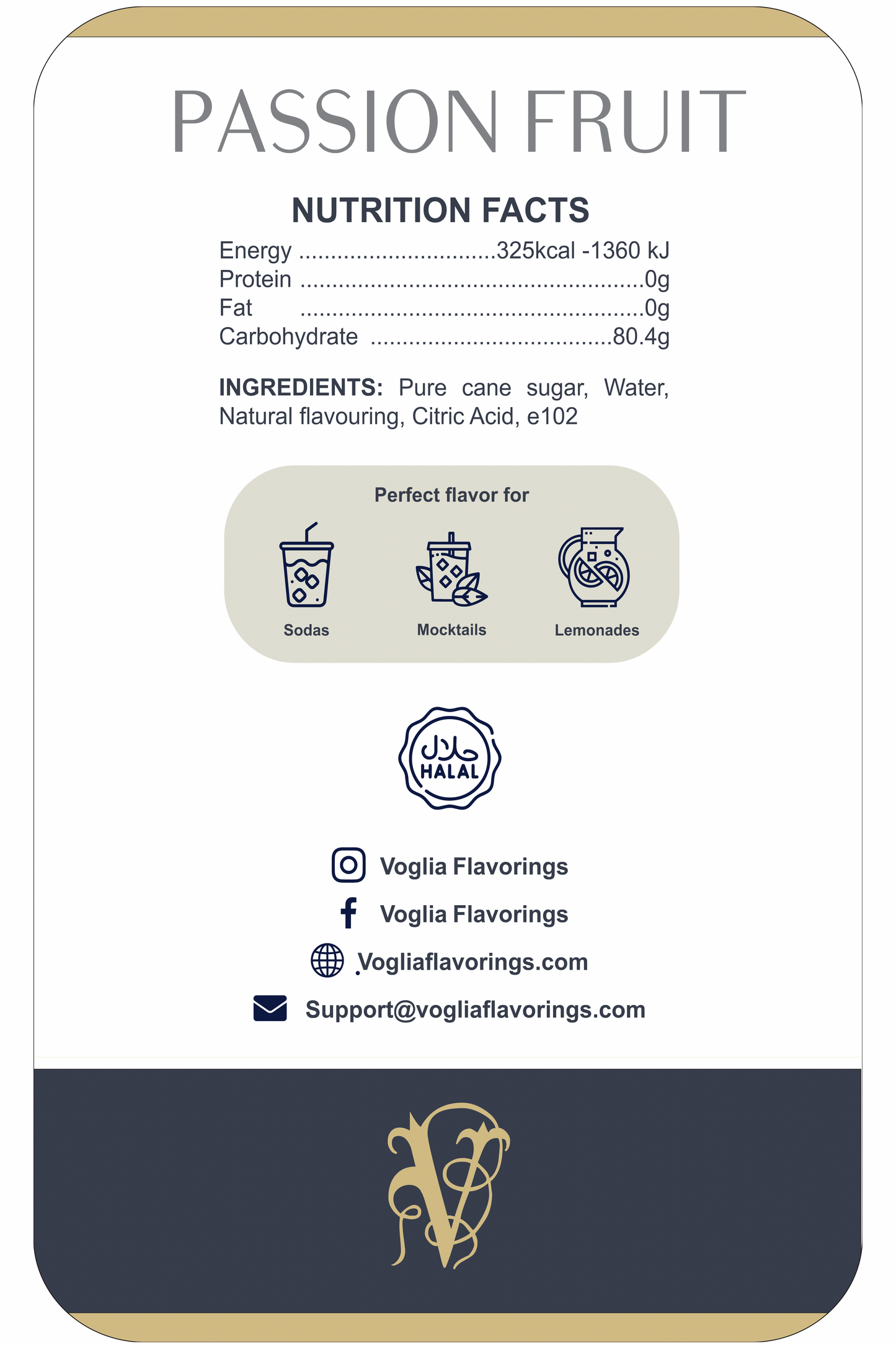 Passionfruit 1L | Fruit Syrup