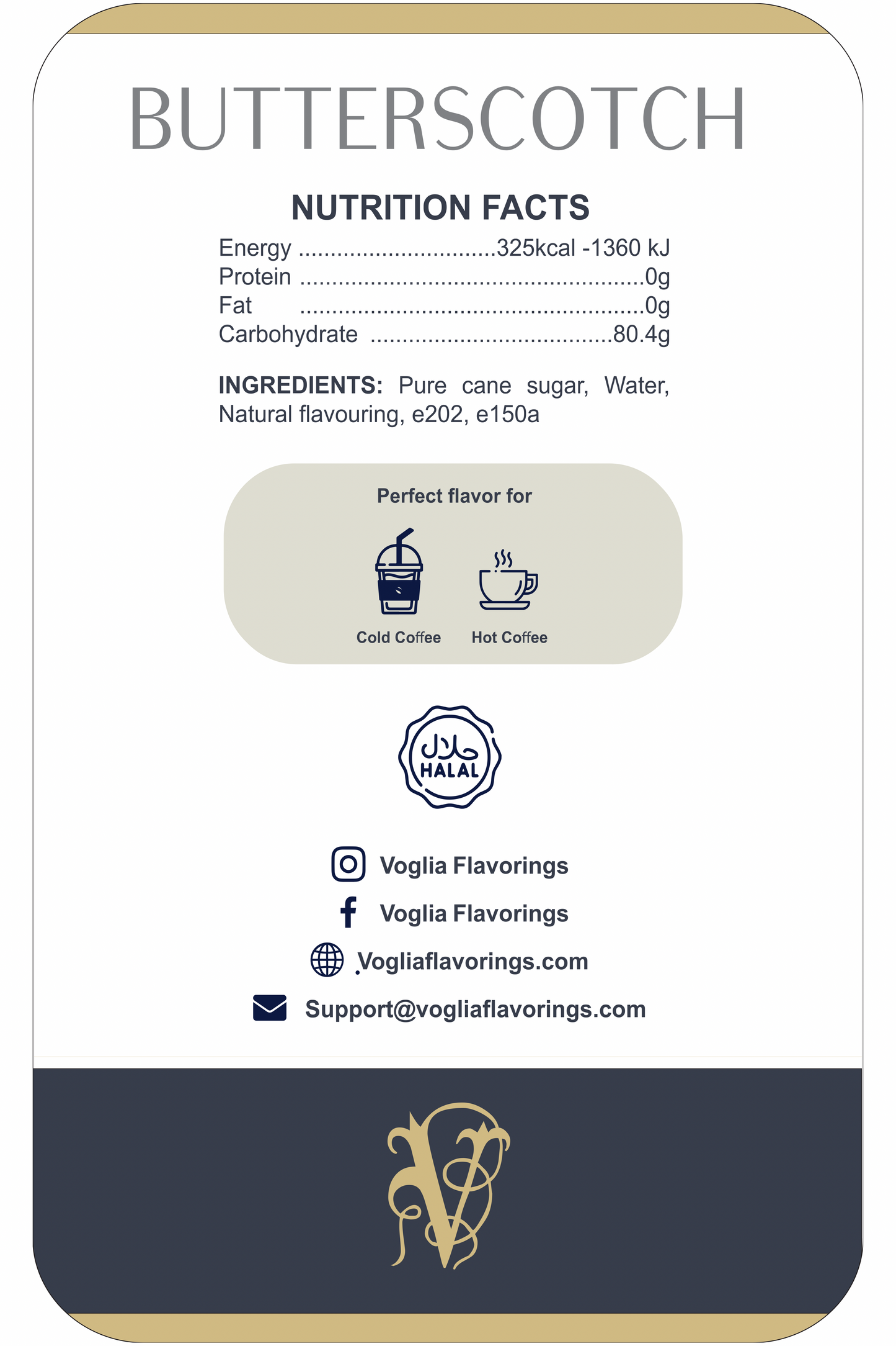 Butterscotch 1L | Coffee Syrup