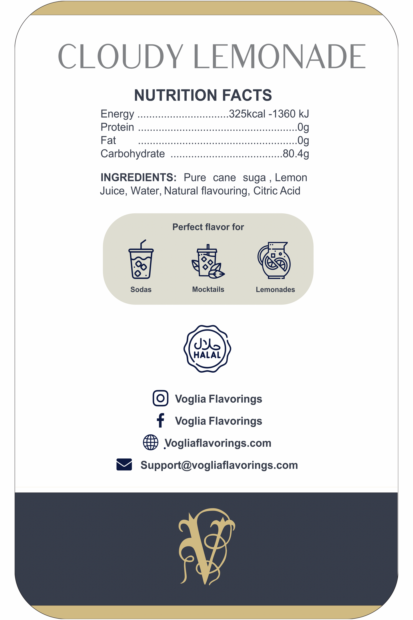 Cloudy Lemonade 1L | Fruit Syrup