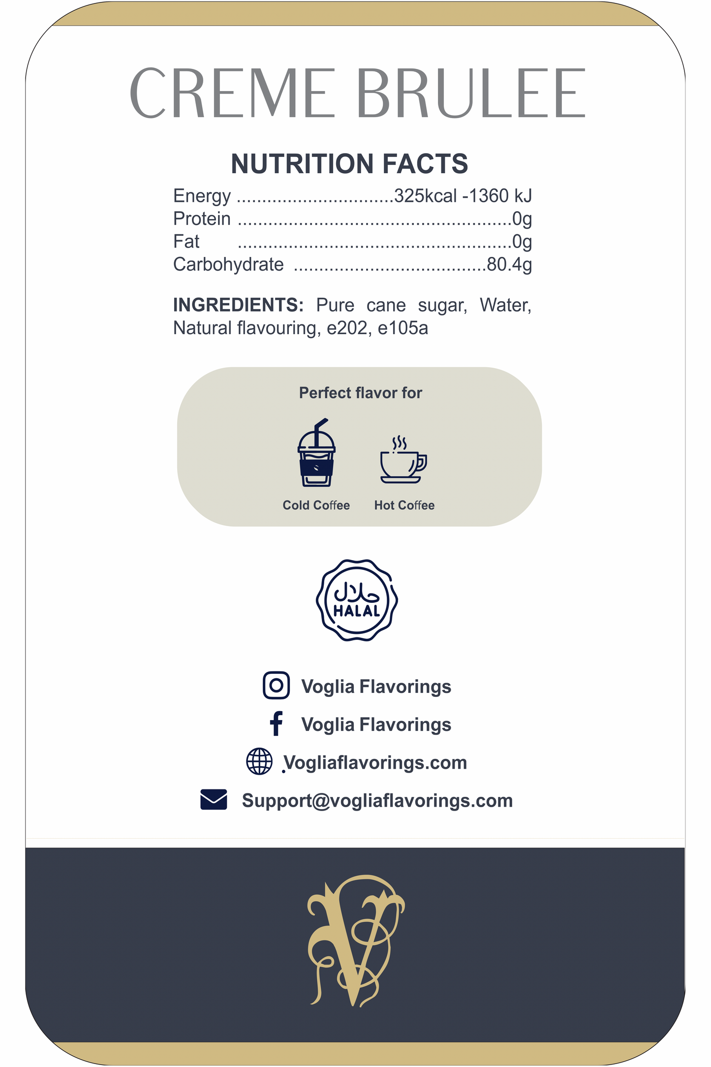 Creme Brulee 1L | Coffee Syrup