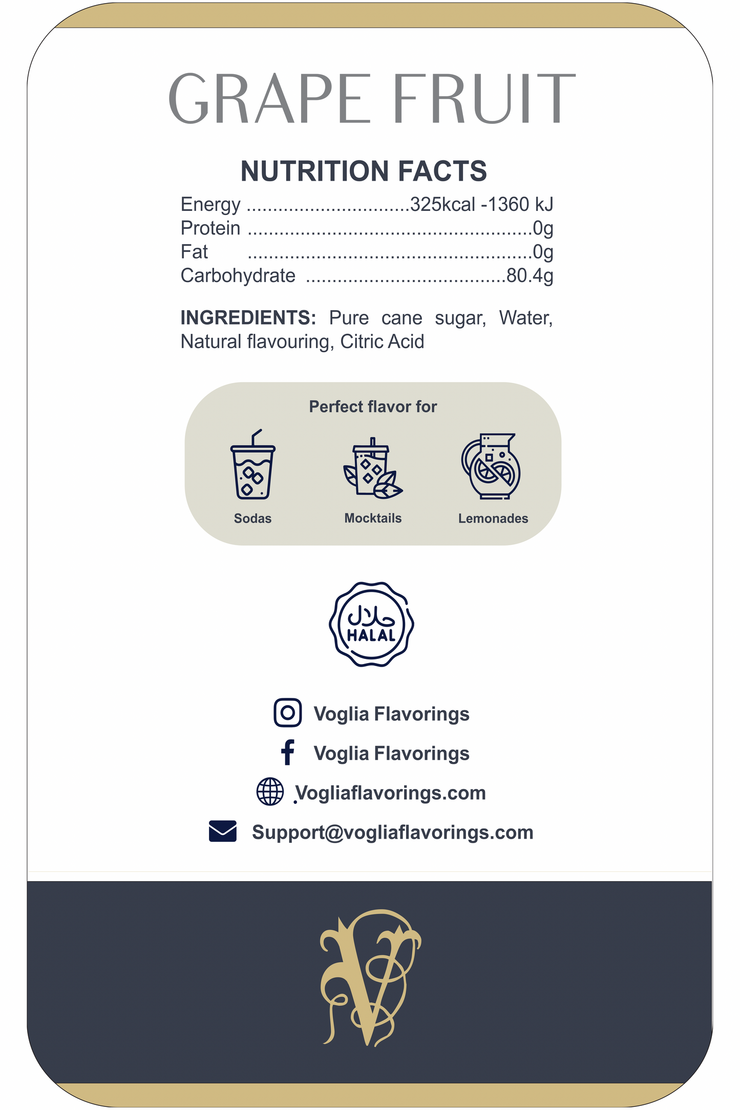 Grape Fruit 1L | Fruit Syrup