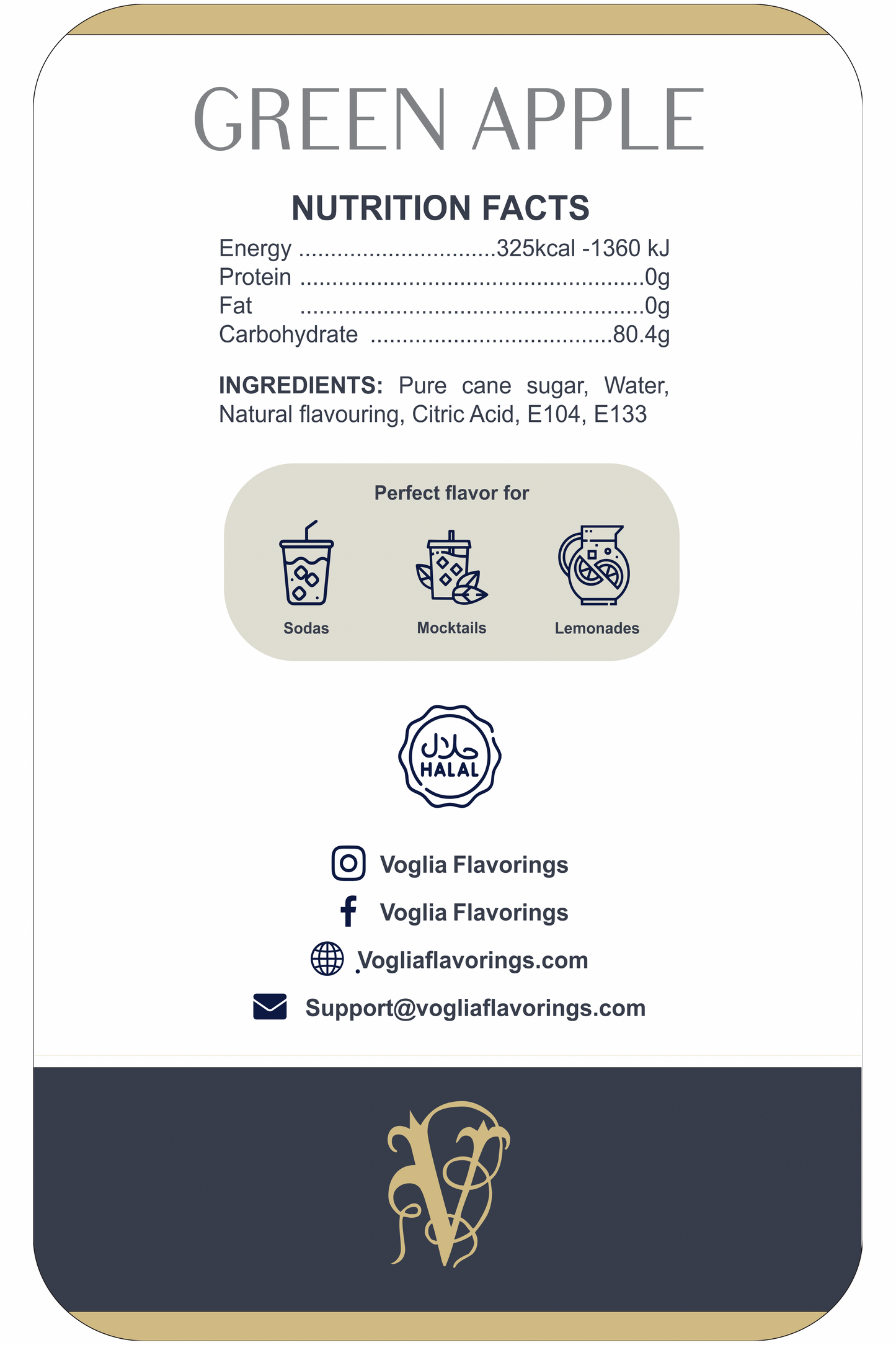 Green Apple 1L | Fruit Syrup