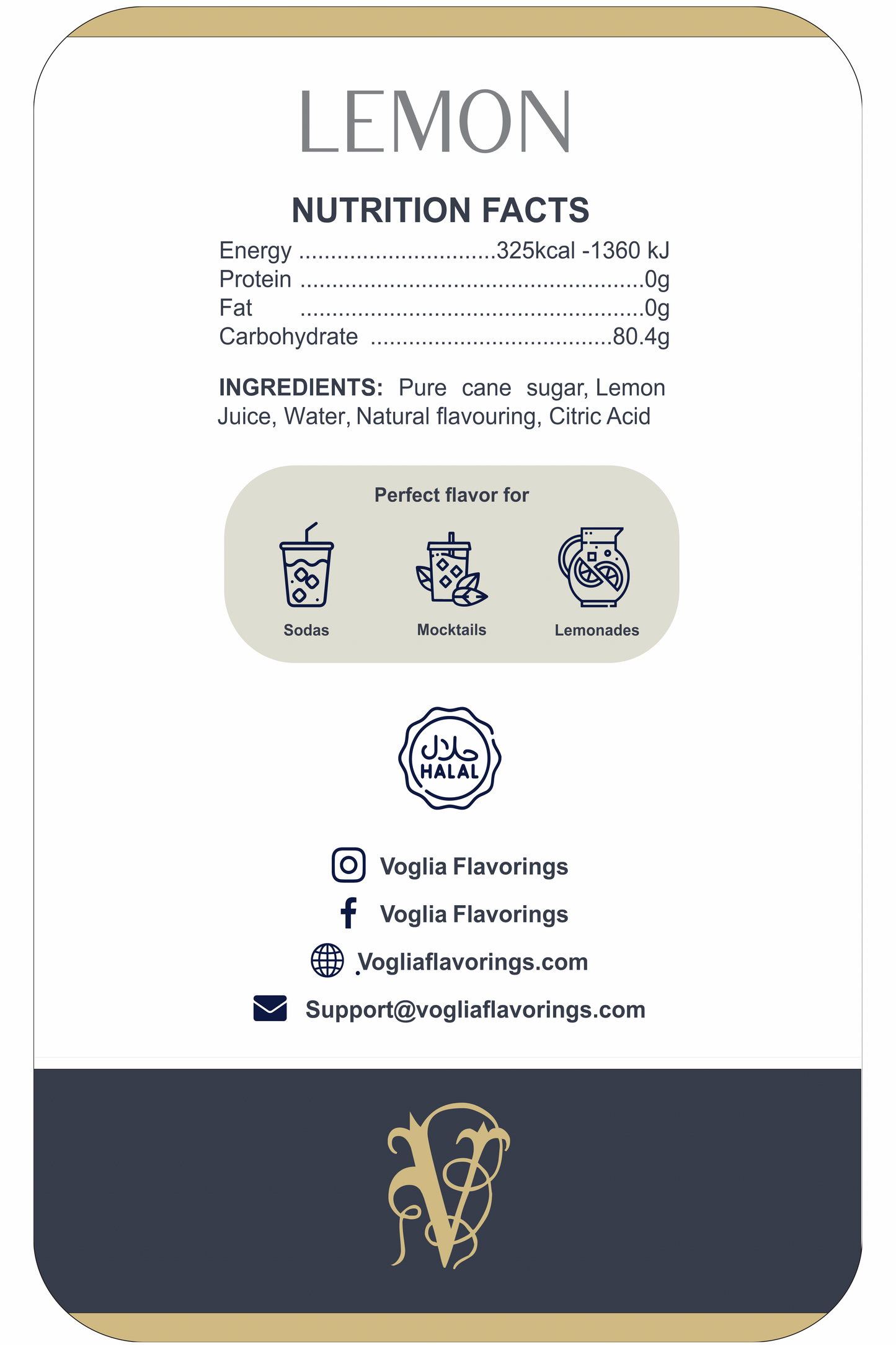 Lemon 1L | Fruit Syrup