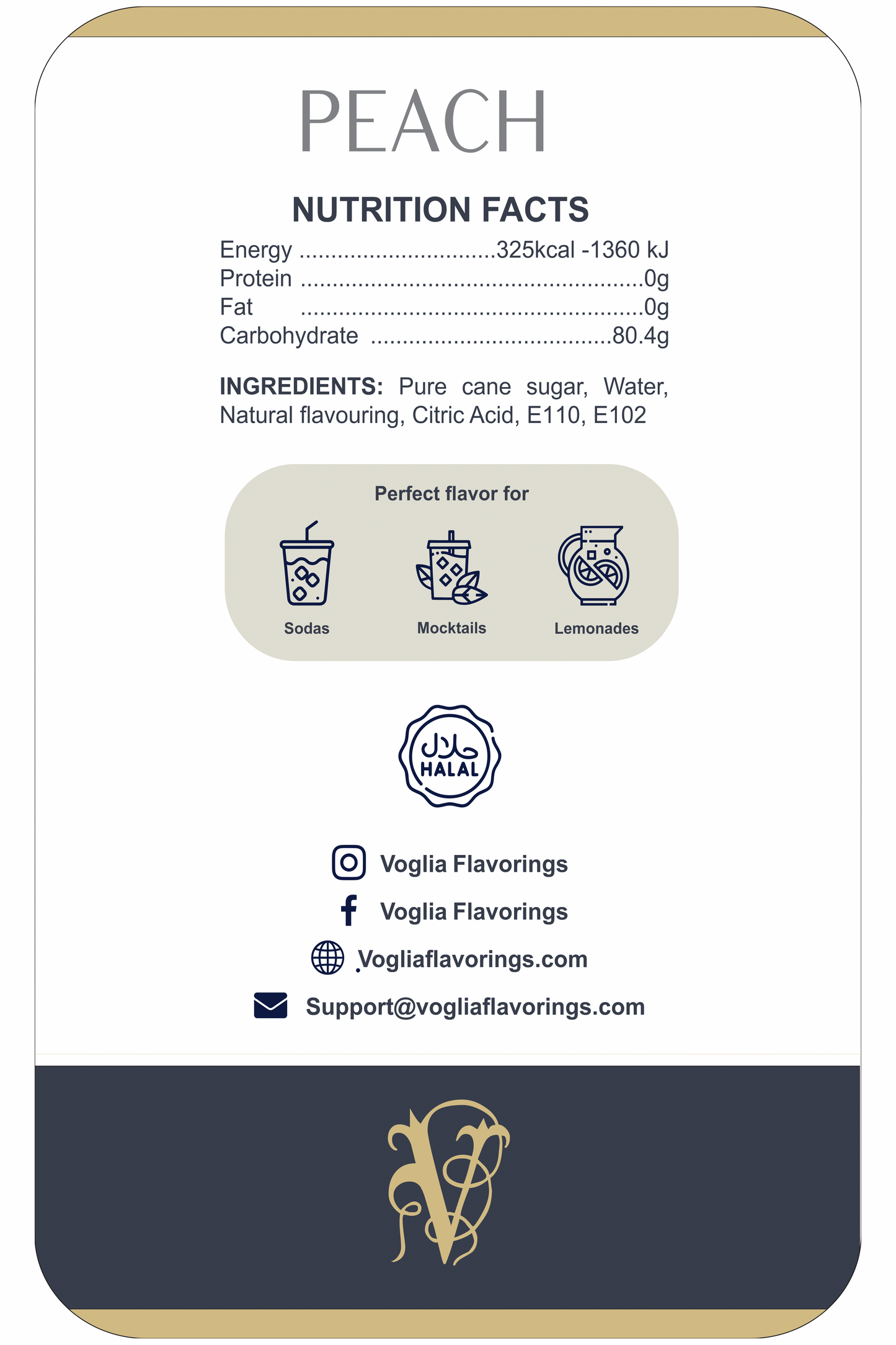 Peach 1L | Fruit Syrup