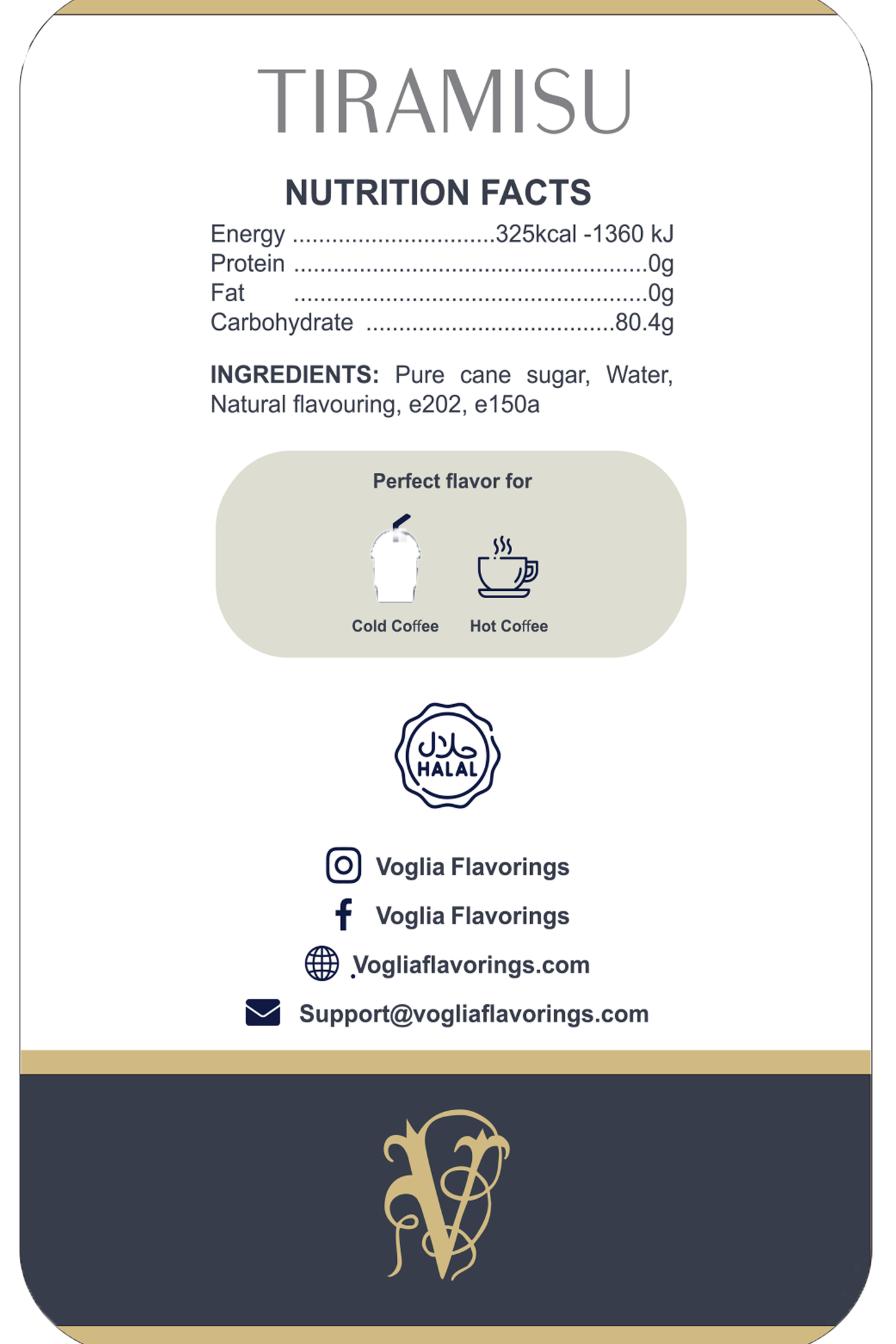 Tiramisu 1L | Coffee Syrup