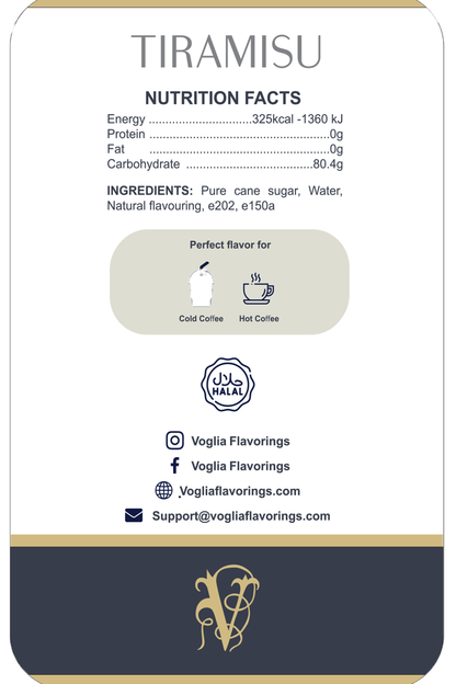 Tiramisu 1L | Coffee Syrup