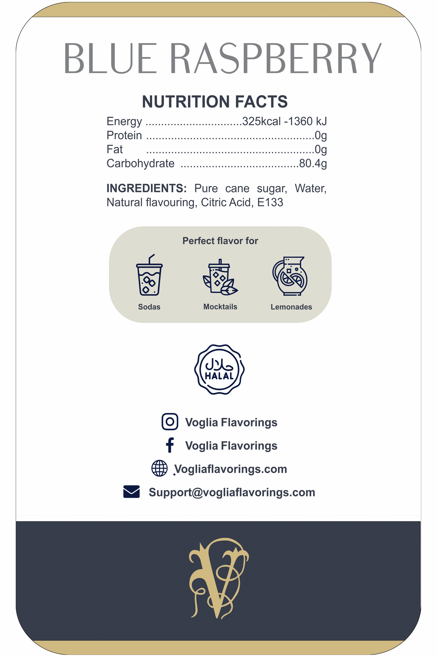 Blue Raspberry 1L | Fruit Syrup