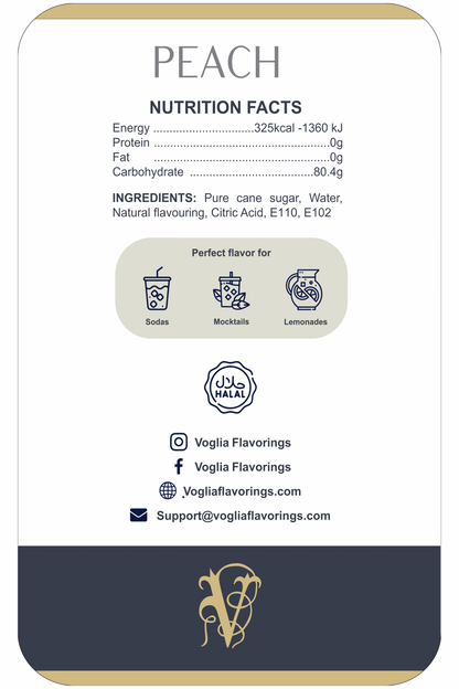 Peach 1L | Fruit Syrup